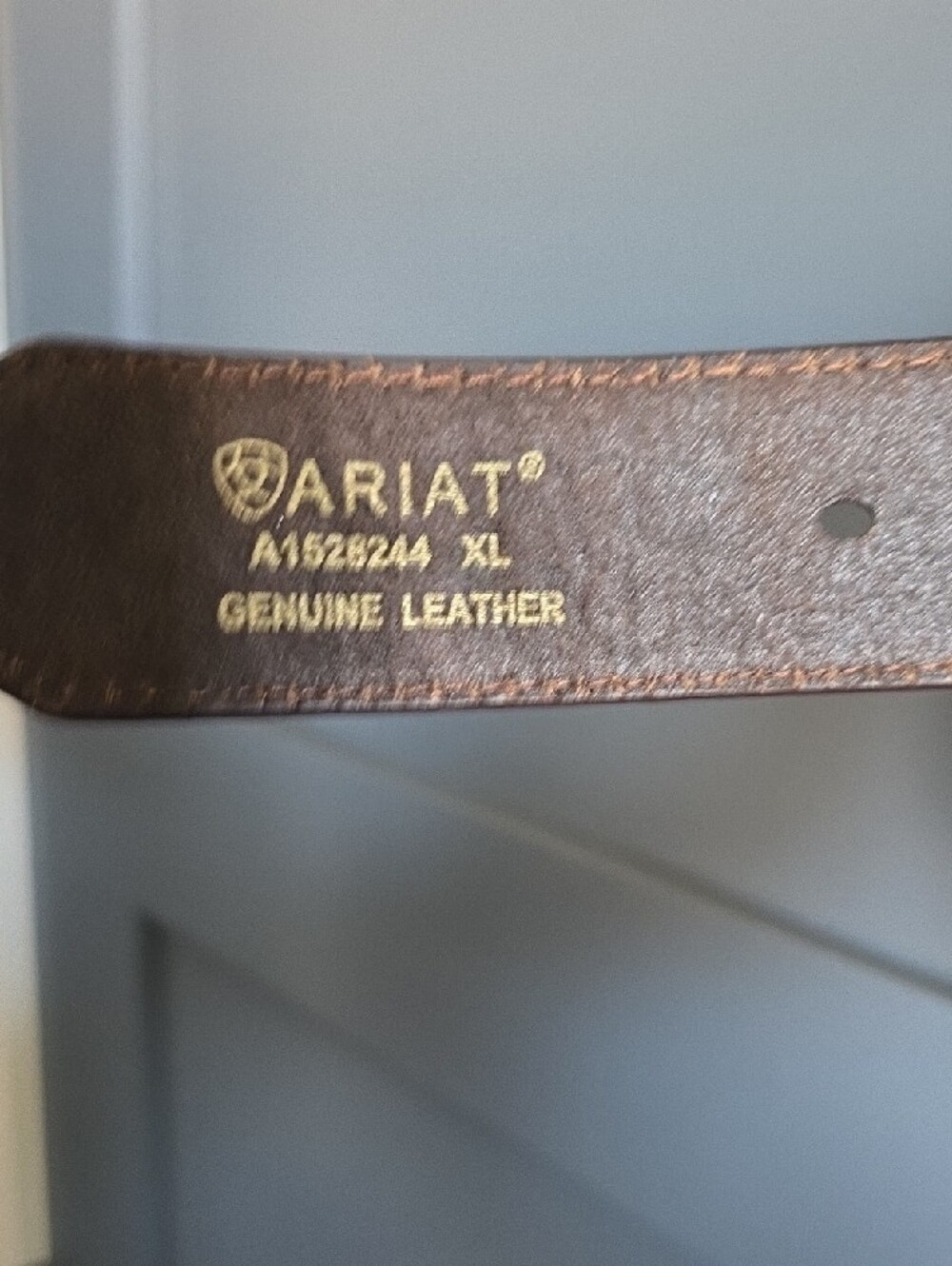 Women's Ariat Brown Leather Belt with Turquoise-Patina Concho Accents XL - Picture 4 of 7